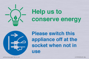 Help us to conserve energy - Unplug the kettle when finished